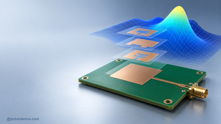 PCB antenna optimization concept with alternate copper shapes and a smooth RF response surface